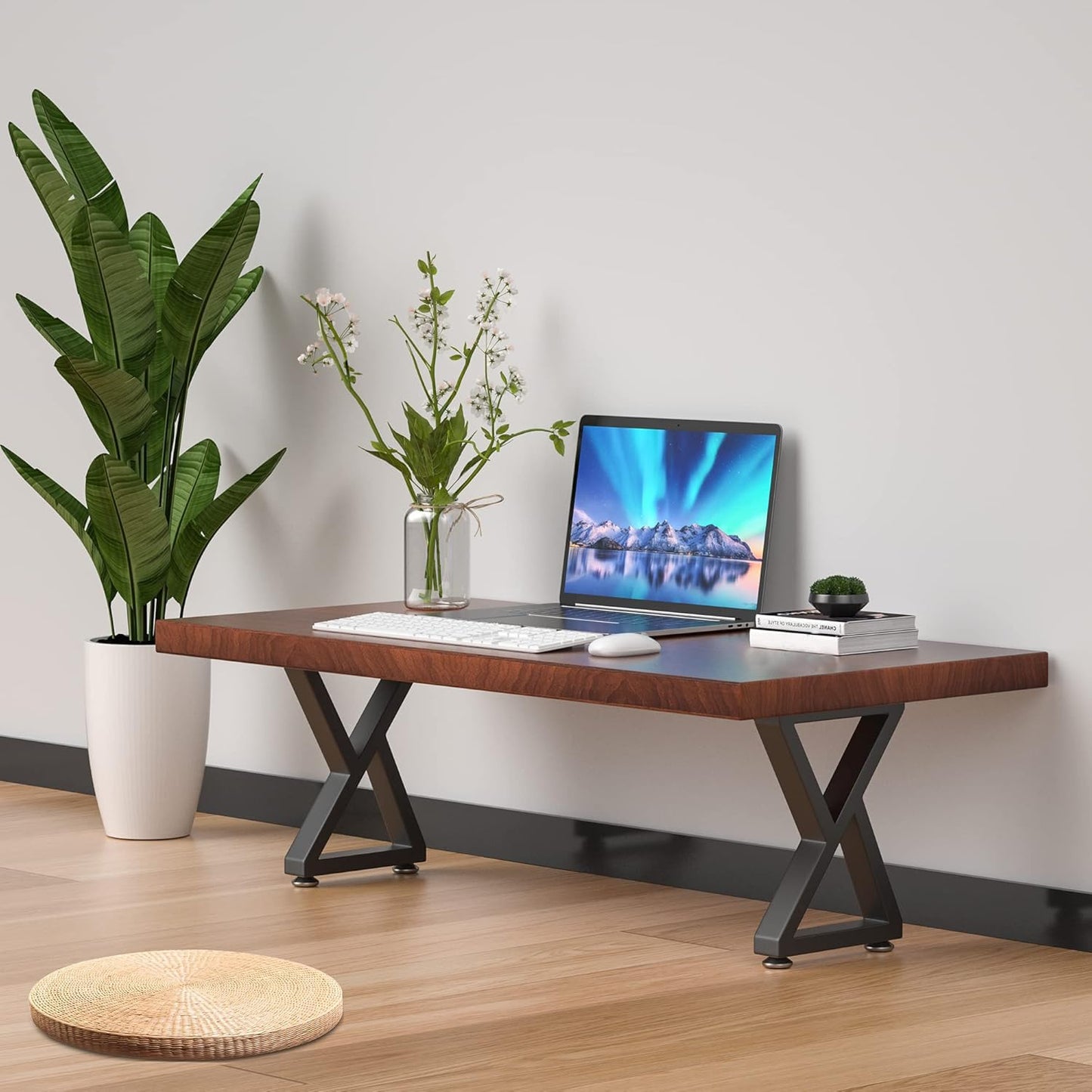 Likapop 16" Metal Bench, Desk and Coffee Table Legs, Heavy Duty Furniture Legs, Black End Table Legs (H16 x W11.8, Set of 2)