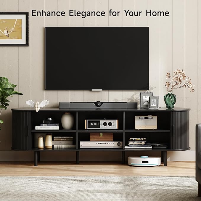 ONBRILL 70.8" TV Stand with Power Outlet
