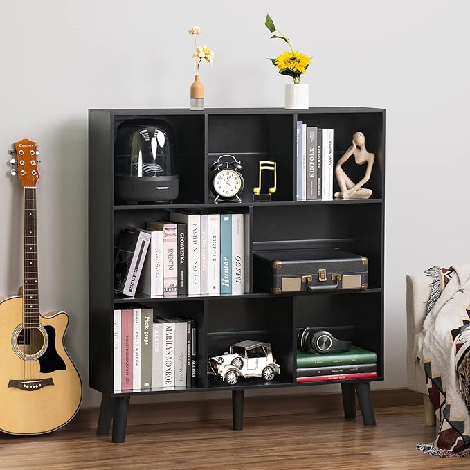 YAHARBO 8 Cube Bookshelf, 3 Tier Bookcase