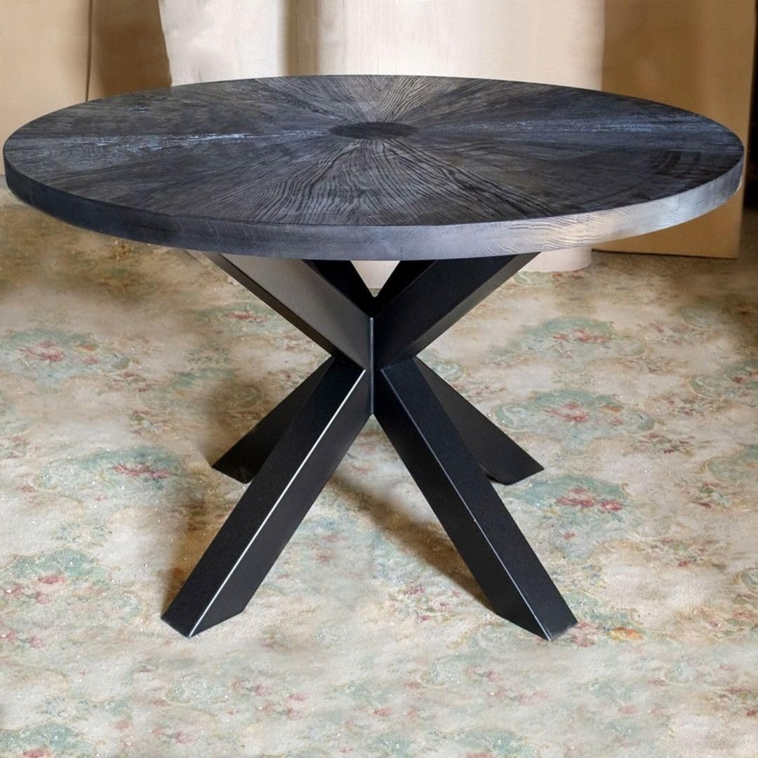 sumatos Table Base 28 Inch,Heavy Duty Pedestal Metal Dining Table Base for Glass, Marble, and Wood Tops, Furniture Legs for Home,Kitchen,Office(Black)