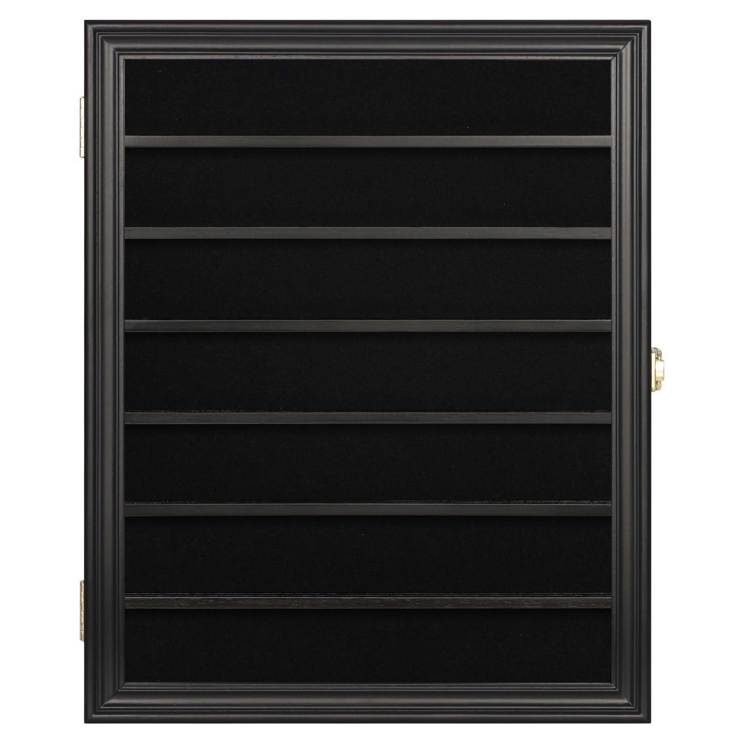 DisplayGifts Pocket Knife Display Case Stand Military Folding Knives Display Frame Shadow Box for Hunting Knives Collectibles with 98% UV Protection Lockable (Black Finish)