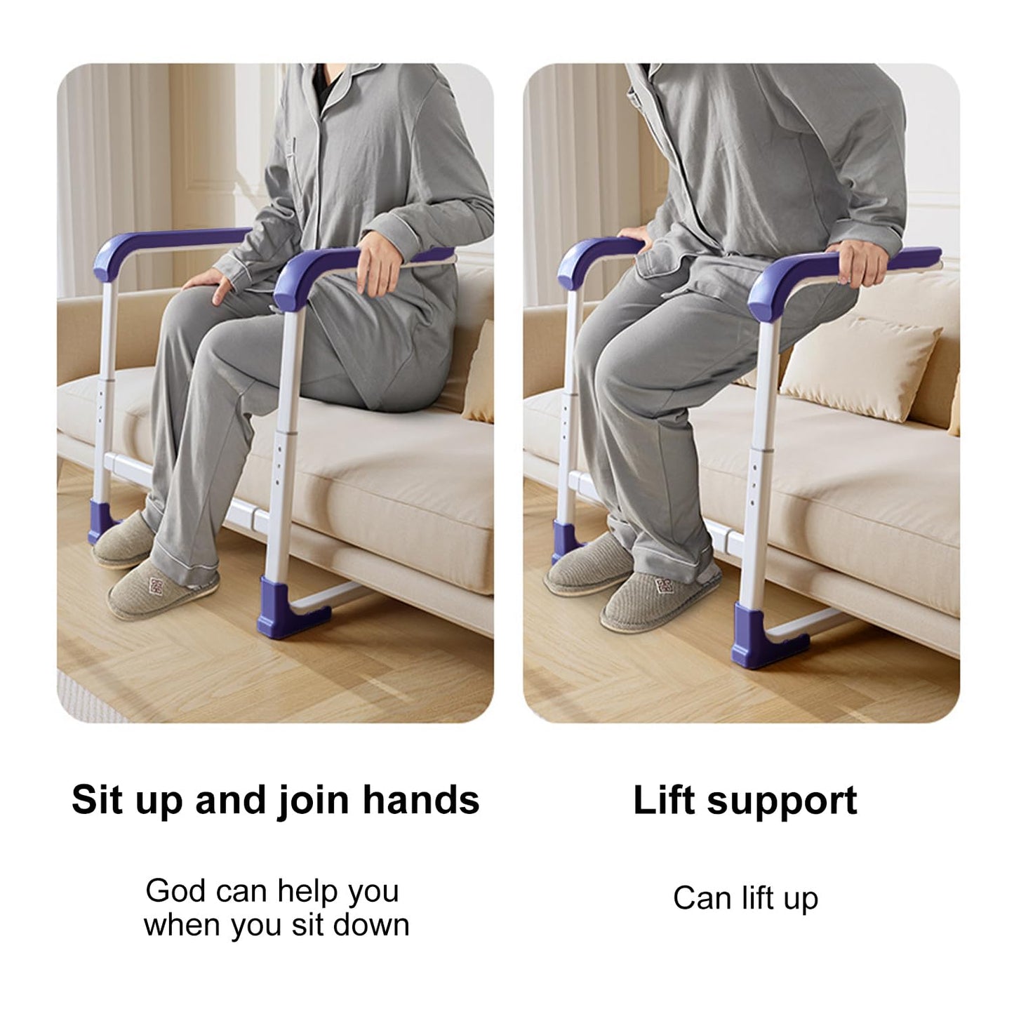 Glnnk Couch Stand Assist Aid for Elderly: Chair Lift Standing Assis Devices for Seniors Sit to Stand - Height & Width Adjustable Mobility Daily Living Aid Couch Cane Stand Up Assist