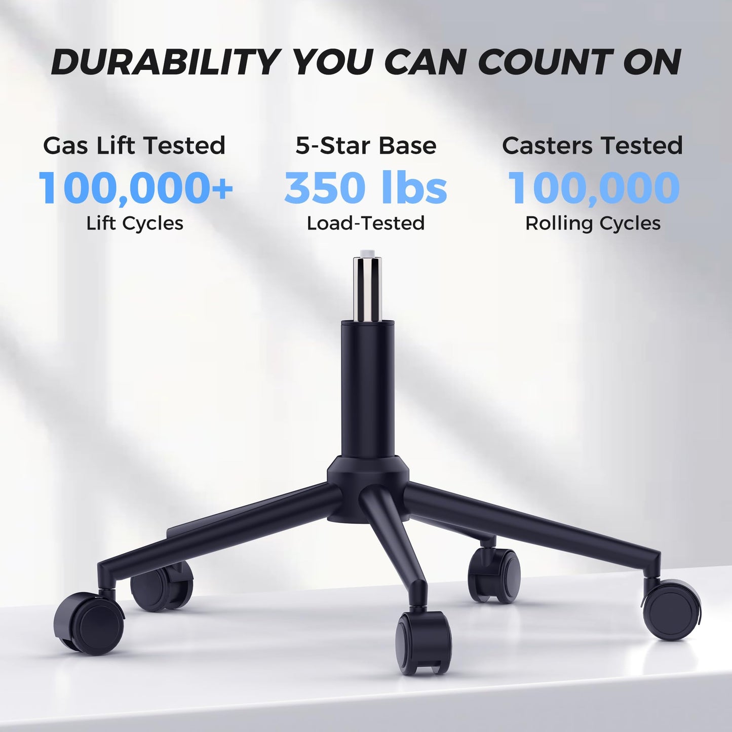 Ergonomic Office Chair - Adjustable Lumbar & Headrest, 90-160° Reclining with Footrest, Breathable Mesh Back - Home Office/Gaming Computer Chair (Modern, Black)