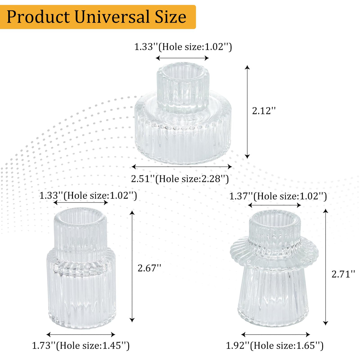 BEZURA Tealight Candle Holder, Taper Glass Candlestick Holders, Votive Candle Stick Candle Holder for Table Centerpiece Wedding Dinner