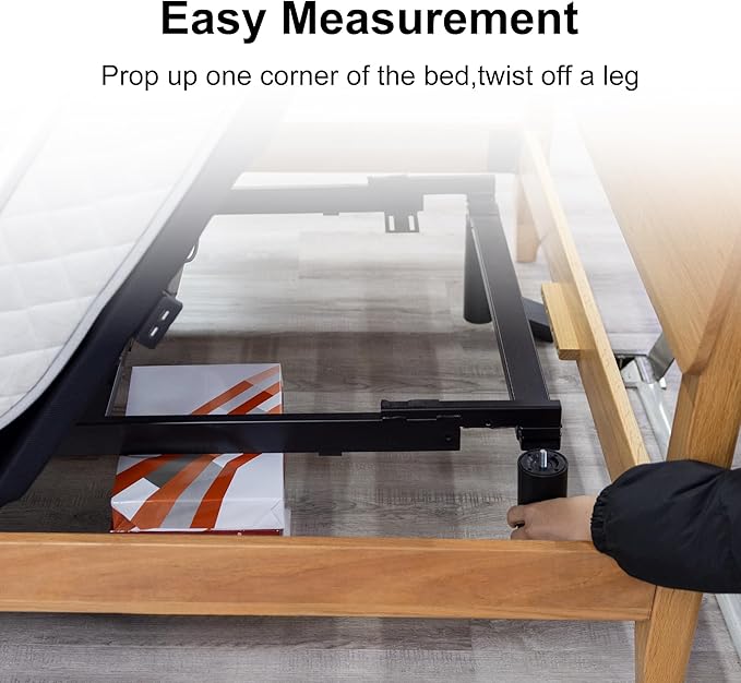 12 Inch Bed Legs Replacement for Adjustable Bed Frame Base, Felt Bottom Protect