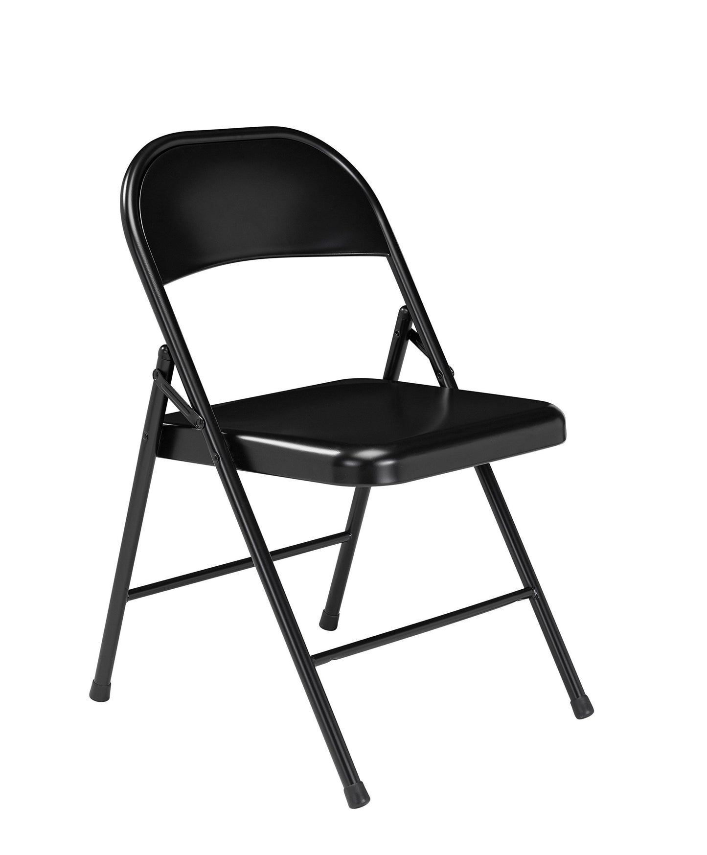(4 Pack) National Public Seating 910 Commercialine Steel Folding Chair, Black