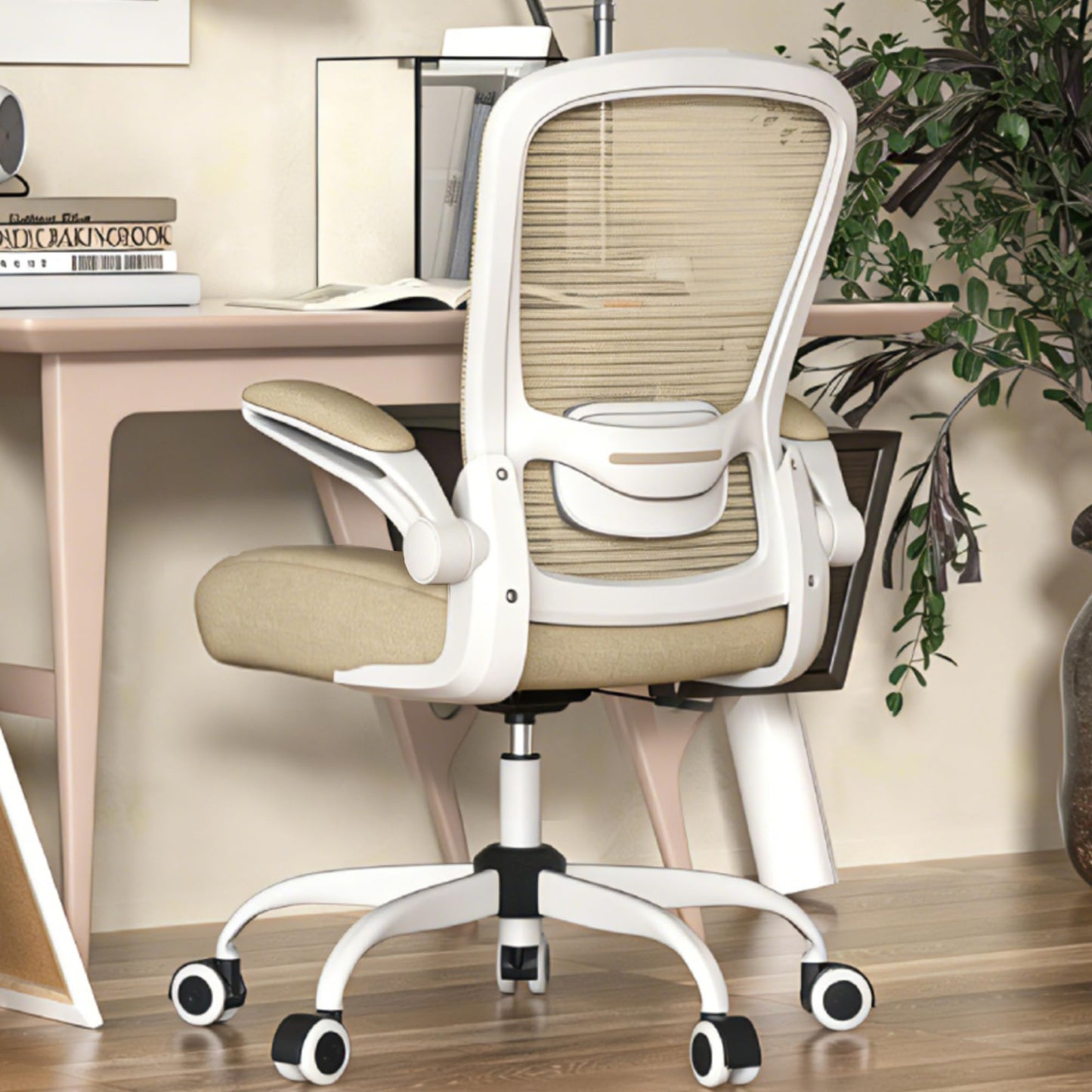 Mimoglad Home Office Chair - Ergonomic High Back Desk Chair with Adjustable Lumbar Support and Thickened Seat Cushion - Breathable Mesh Computer Chair