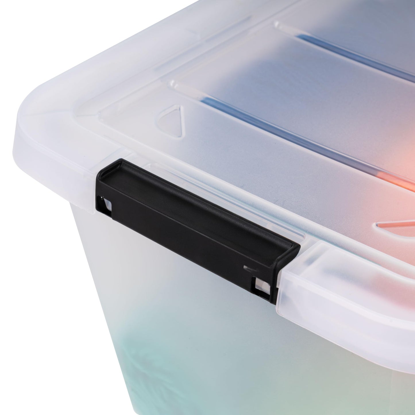 IRIS USA 6-Pack Clip Box with Latching Lids, 13 Quart Craft Storage Bins, Art & Writing Supply Containers for Home, Office & Classroom Organization