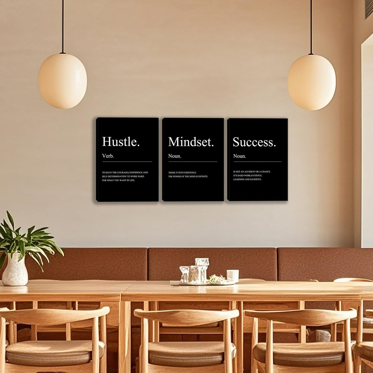 3 Panel Print Canvas Wall Art Motivational Office Wall Decor Painting Inspirational Posters Modern Inspiring Artwork for Home Living Room Bedroom Wall Decor Office Wall Art Ready to Hang - 36"Wx 16"H