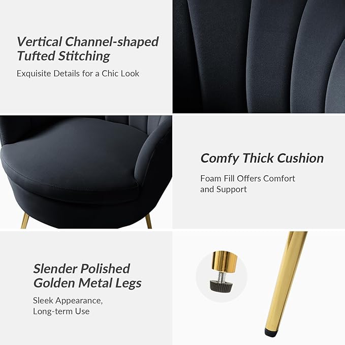 HULALA HOME Modern Velvet Accent Chair
