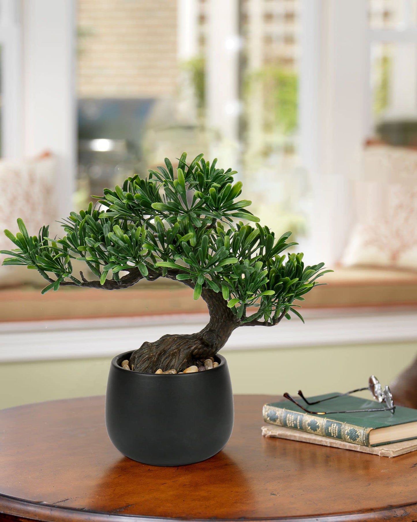 Artificial Bonsai Tree Juniper Faux Plants Indoor Fake Plants Decor with Ceramic Pots for Home Table Office Desk Bathroom Shelf Bedroom Living Room Farmhouse Decorations