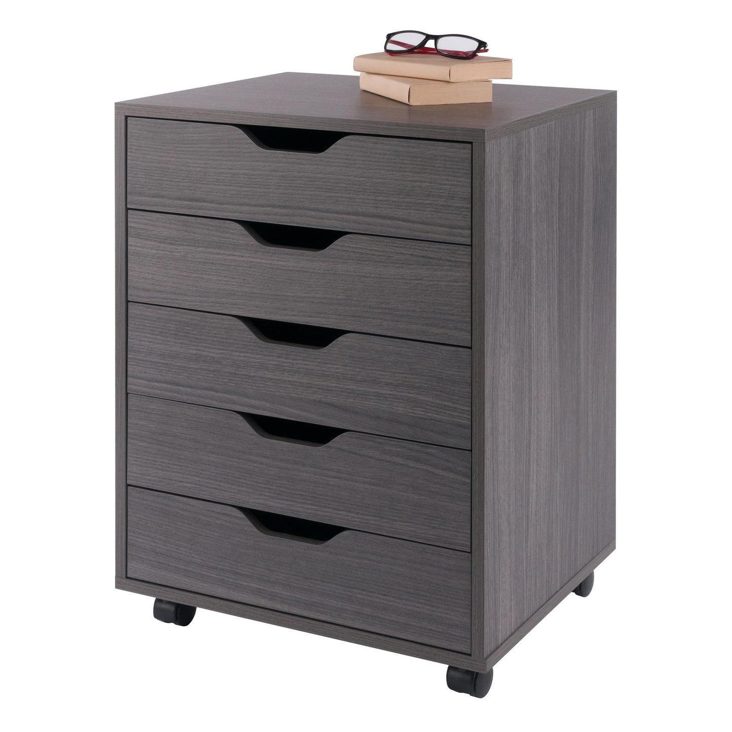 Winsome Halifax Mobile Storage Cabinet with Doors & Drawers, Stylish & Functional Home Storage Cabinet for Filing, Kitchen Organization, Moveable Furniture for Office, Dorms, Apartments
