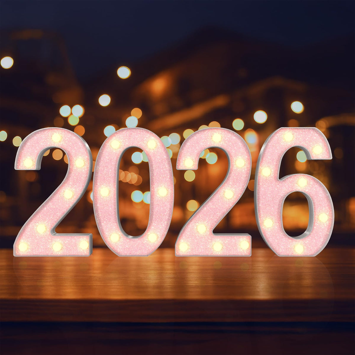 Pink 2026 LED Marquee Numbers, LED Marquee Letter Lights New Year Decor, Grad 2026 Sign Light up Letters for Graduation Decorations, Class of 2026 Light Up Numbers for Home College Graduation Party