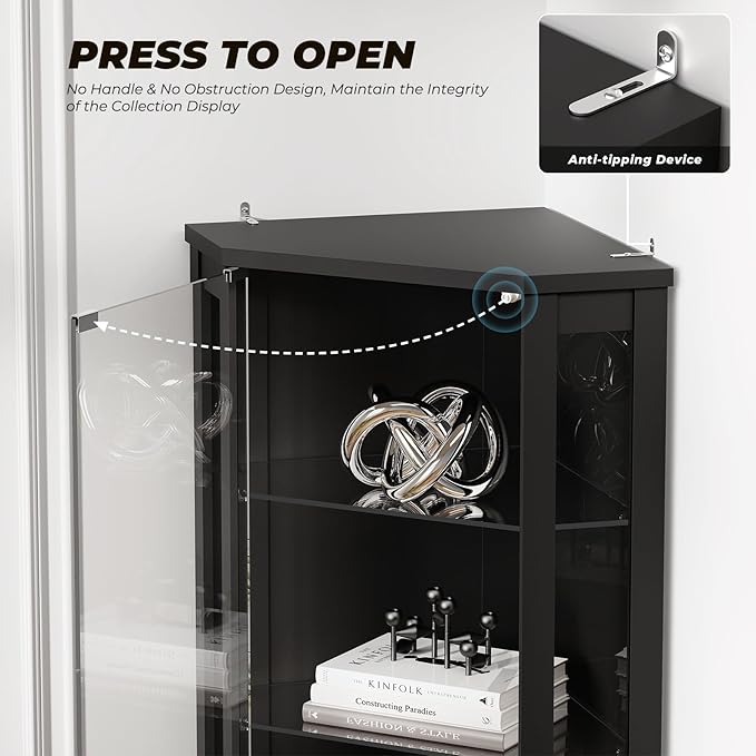 BROTTAR 71" Corner Display Cabinet