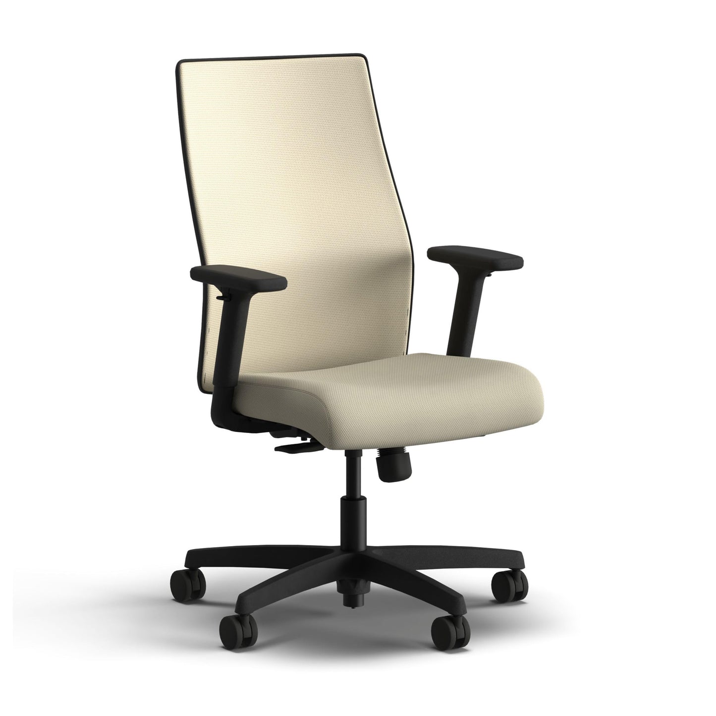 HON Ignition 2.0 Mid Back Task Chair, Spectrum Mesh, Standard Synchro-Tilt Control, Office Chair with Lumbar Support, Height and Width Adjustable Arms, Black Frame, Linen