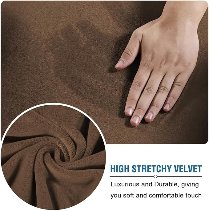 H.VERSAILTEX High Stretch Sofa Slipcover 4 Piece Cover Velvet Furniture