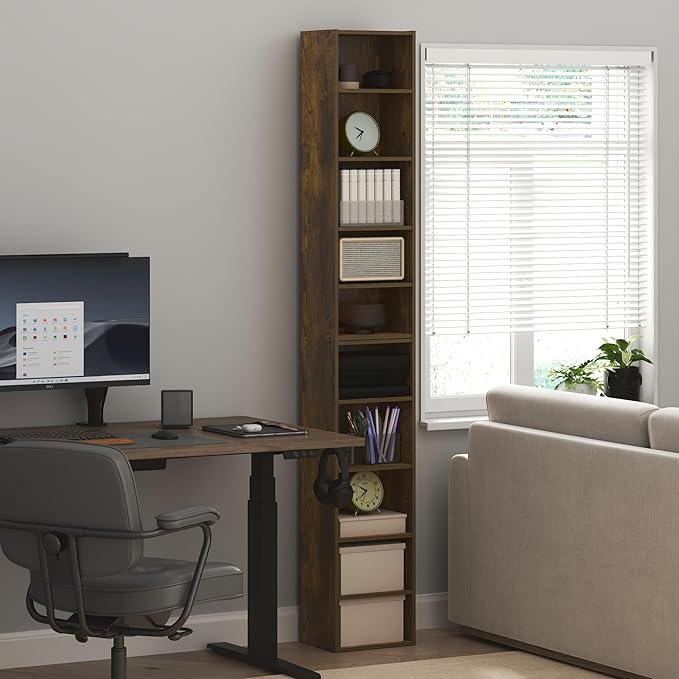 Furinno PASIR Book Shelf, 10-Tier Bookshelf, Bookcase