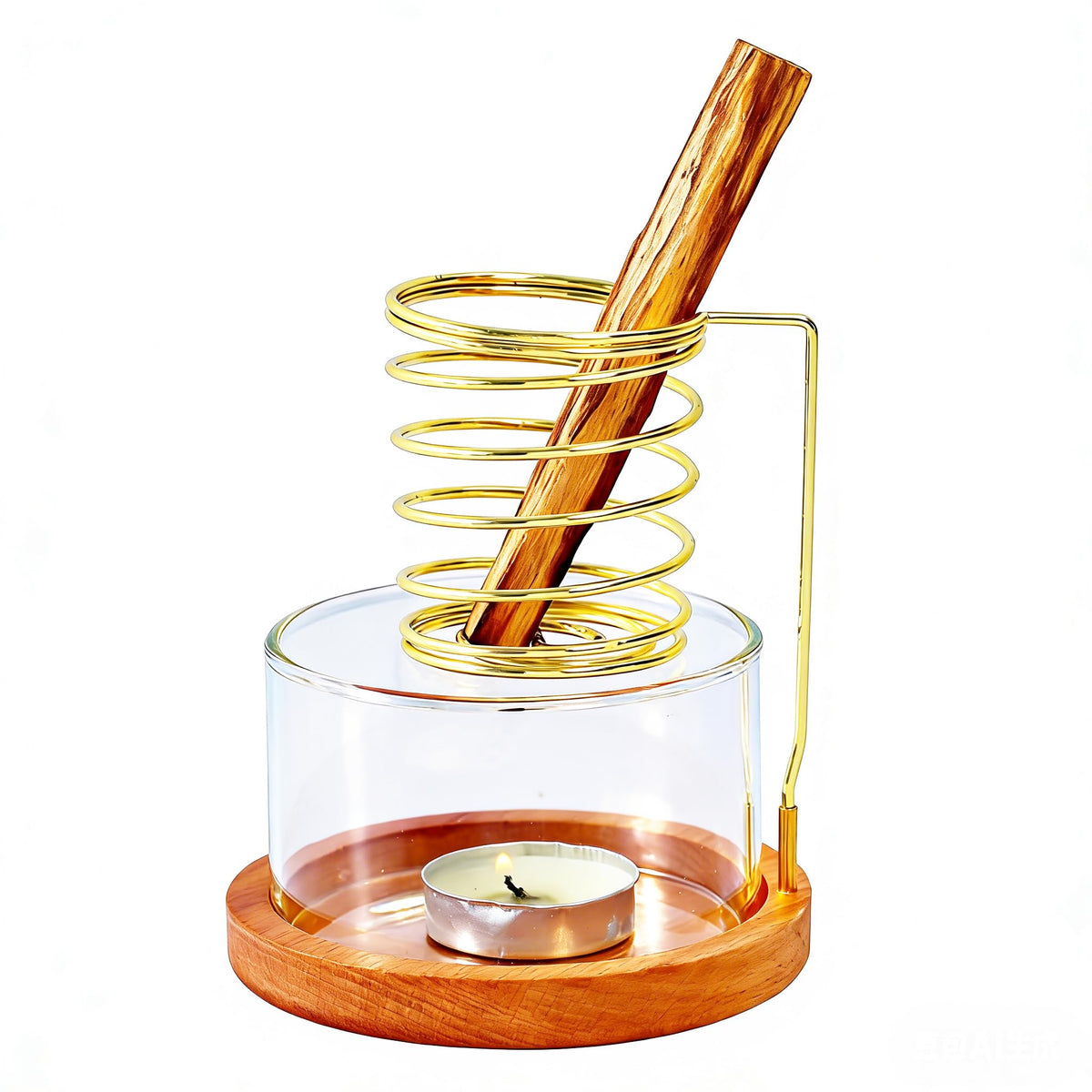 CrysDeco 2 in 1 Incense Holder for Burning Palo Santo & Sage Sticks, Lasting Burning Upside Down Palo Santo and Sage Burner Smudge Bowl for Yoga Meditation Spiritual Altar, Ash-Free, Wind-Resistant