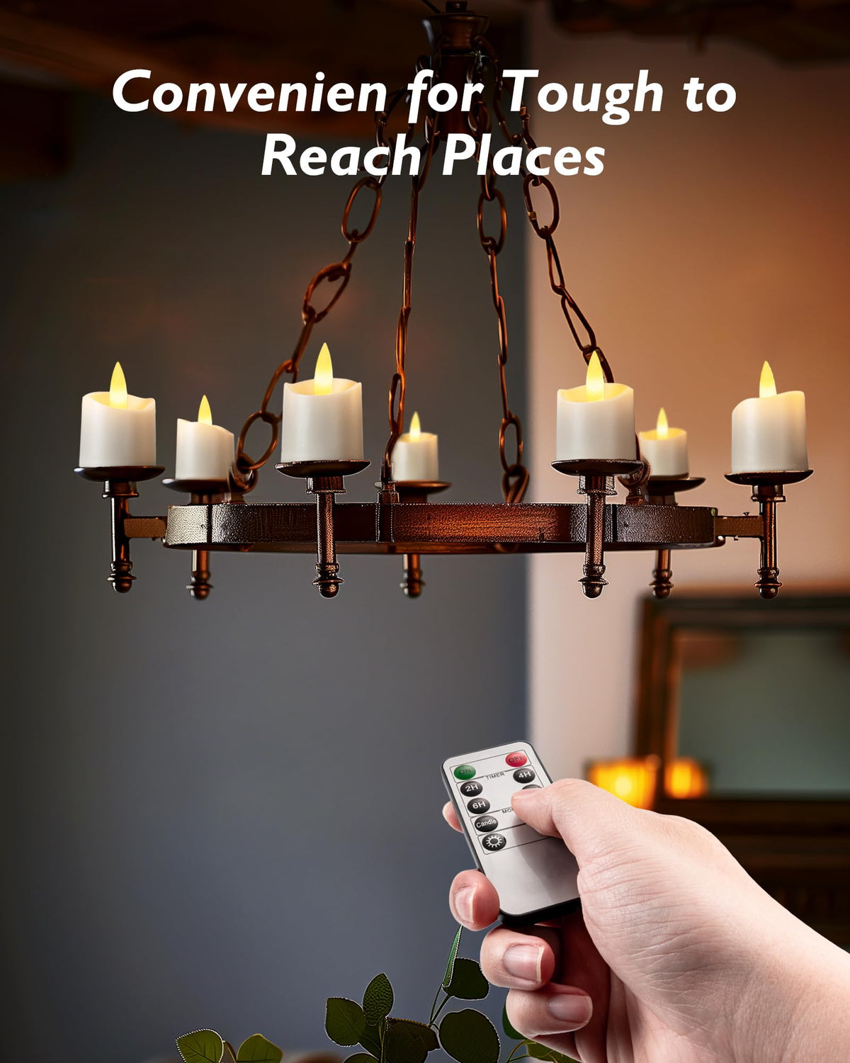 Homemory 12Pack 400+ Hour Remote Control Candles, 2/4/6/8H Timer LED Votive Candles, Battery Operated Tea Lights in Warm White for Outdoor, Table, Wedding, Christmas (White, Batteries Included)