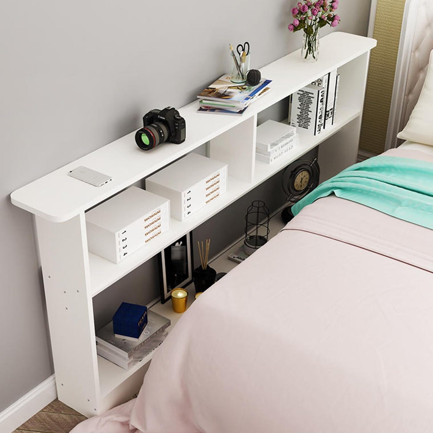 Sofa Tables Modern Console Table Semi Circular Design Rectangular Base Wall Accent Small Spaces Side,Narrow Retro Entryway Sofa Back Console Table with 3 Layers Small Footprint Wooden Table