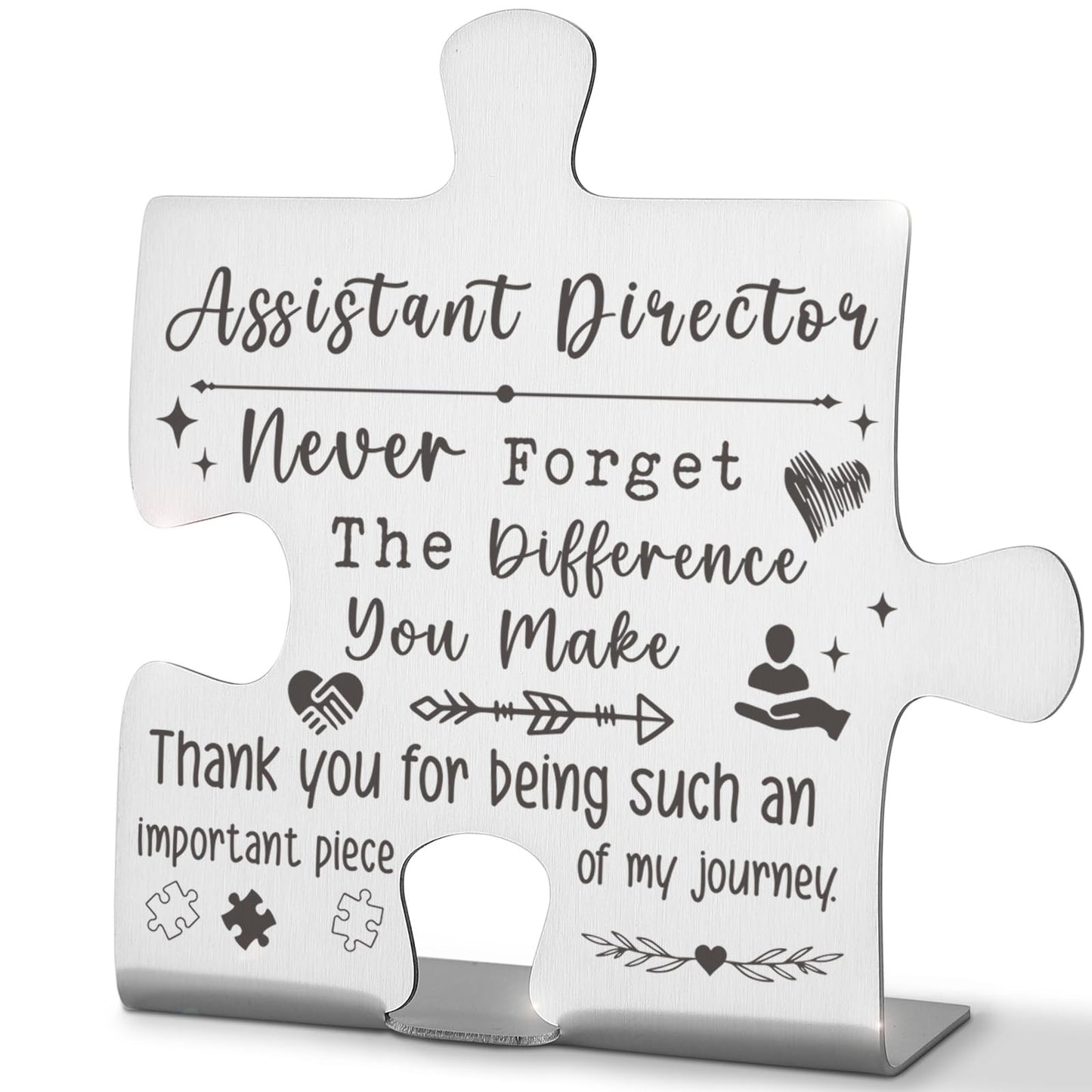 Assistant Director Gifts, Appreciation Thank You Gifts for Assistant Director Office Desk Supplies Decor Decorative Signs Plaques WZW16