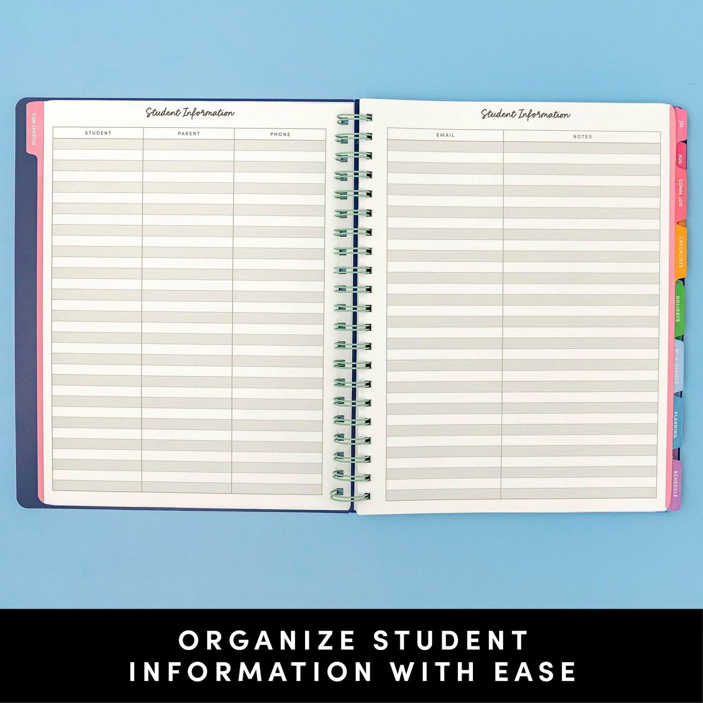 PAPERAGE Teacher Planner, Weekly & Monthly Academic Planner & Calendar, 12-Months, July 2026 - June 2027, (9.5" x 11"), Teacher Lesson Planning Book with Tabs, Stickers & Inner Pocket, Raspberry