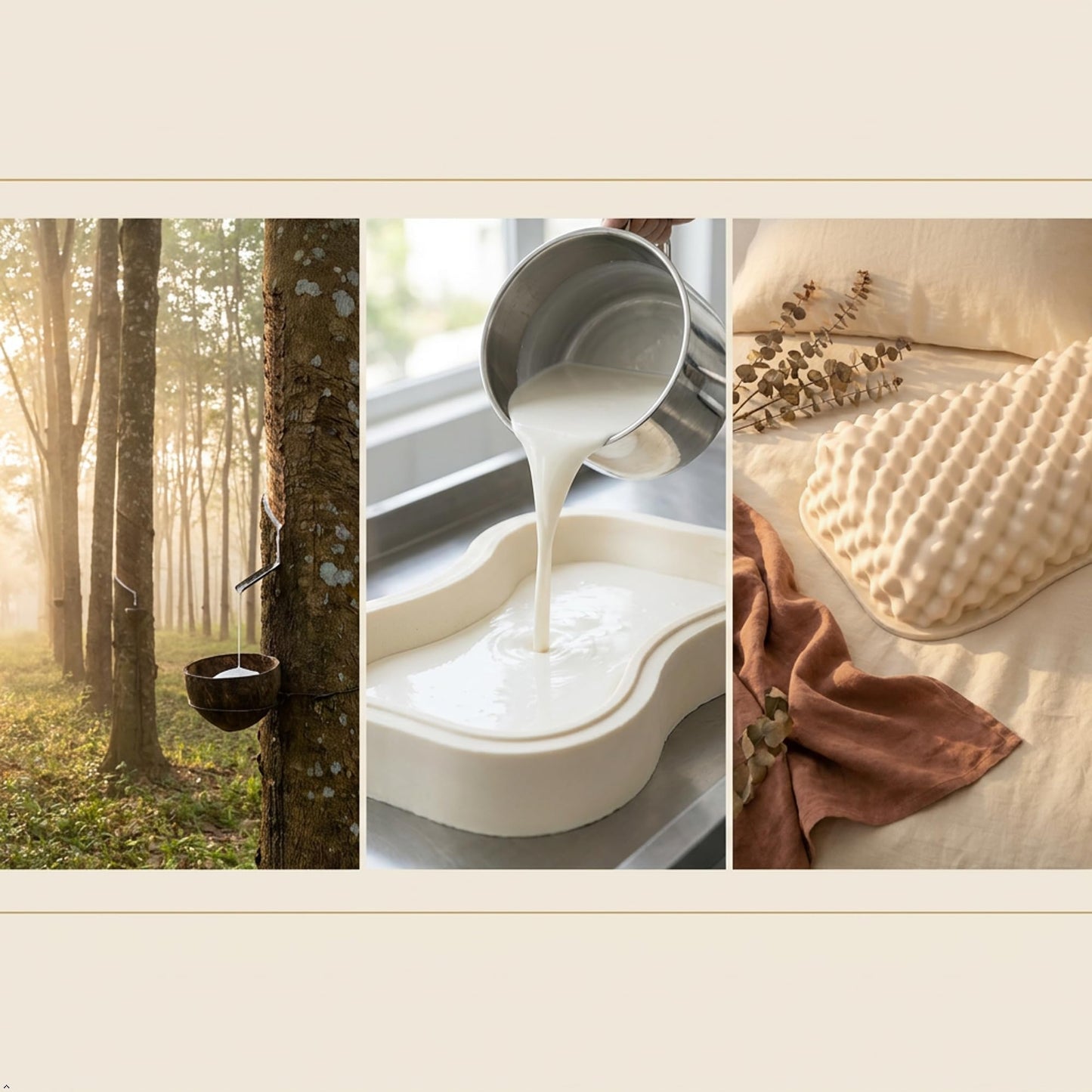 Vinabedding Velisse — Natural Latex Pillow for Stomach Back Side Sleepers, Peanut Shape for All Position Sleeping, Wave-Ridge Surface, Single-Height Adaptive Design, 100% Pure Vietnam Latex