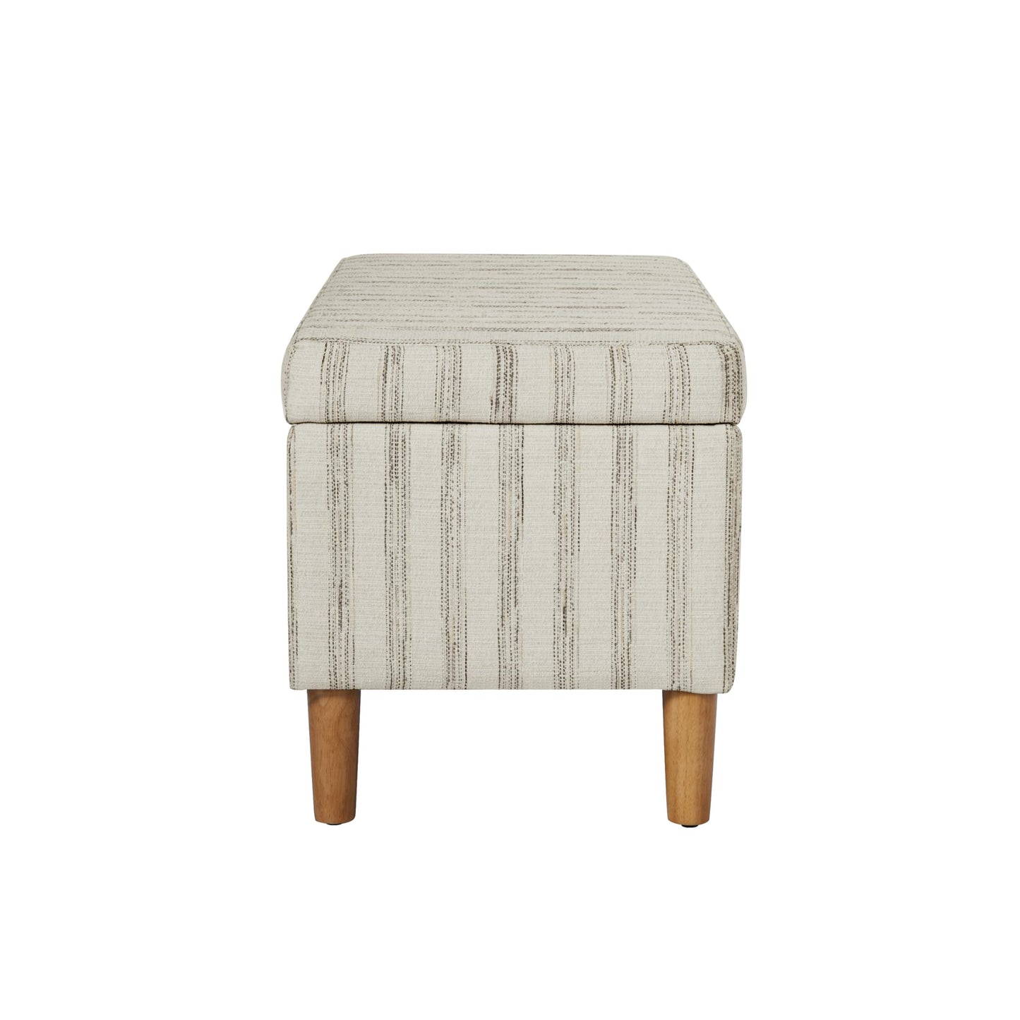 HomePop Malmo 36" Storage Bench - Gray & Cream Stripe