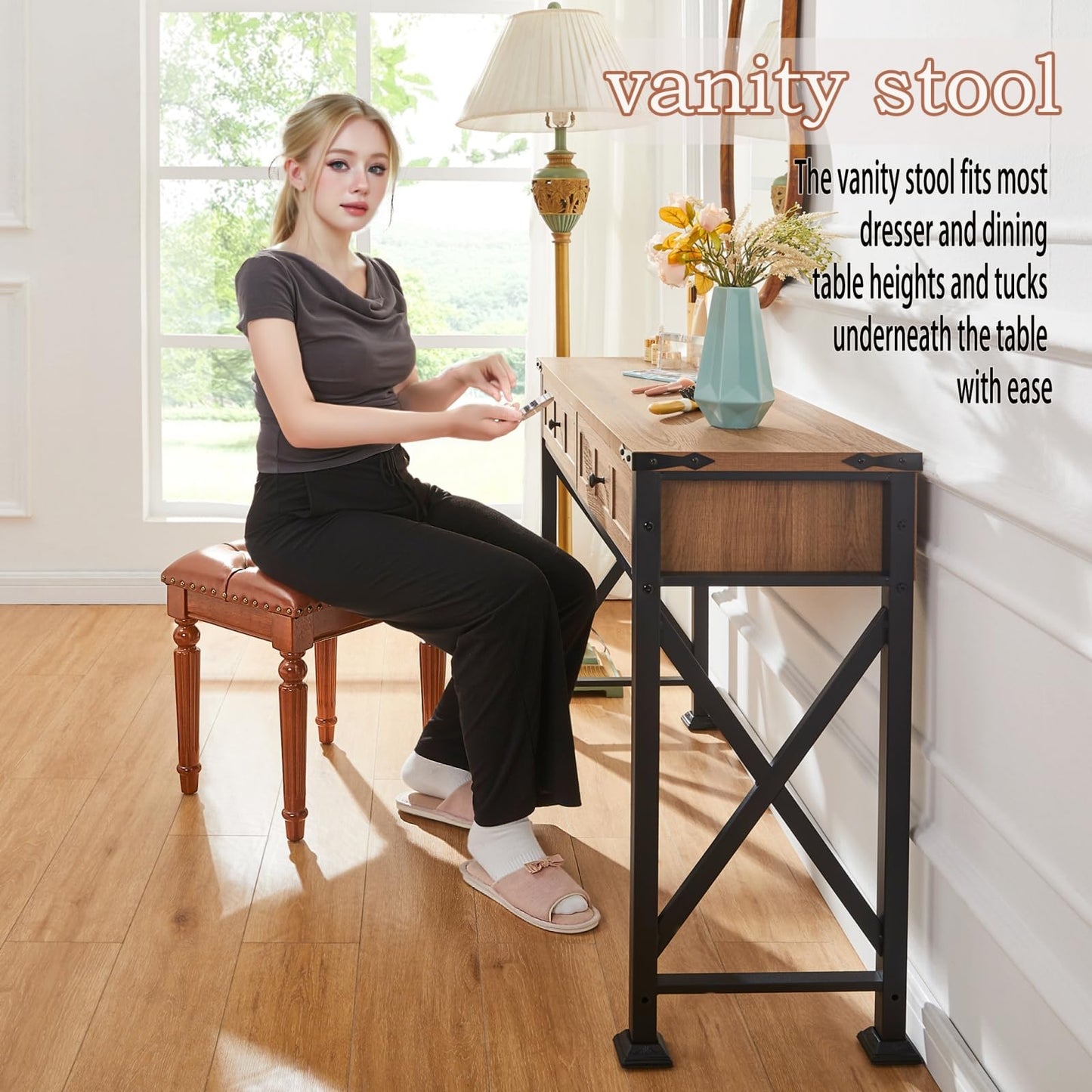 KUKEJCM Vanity Stool for Makeup