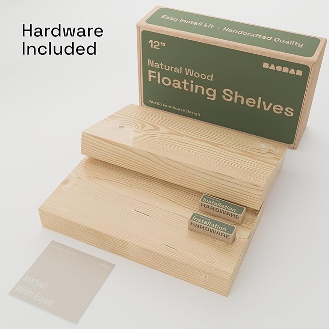 BAOBAB WORKSHOP Solid Wood Floating Shelves