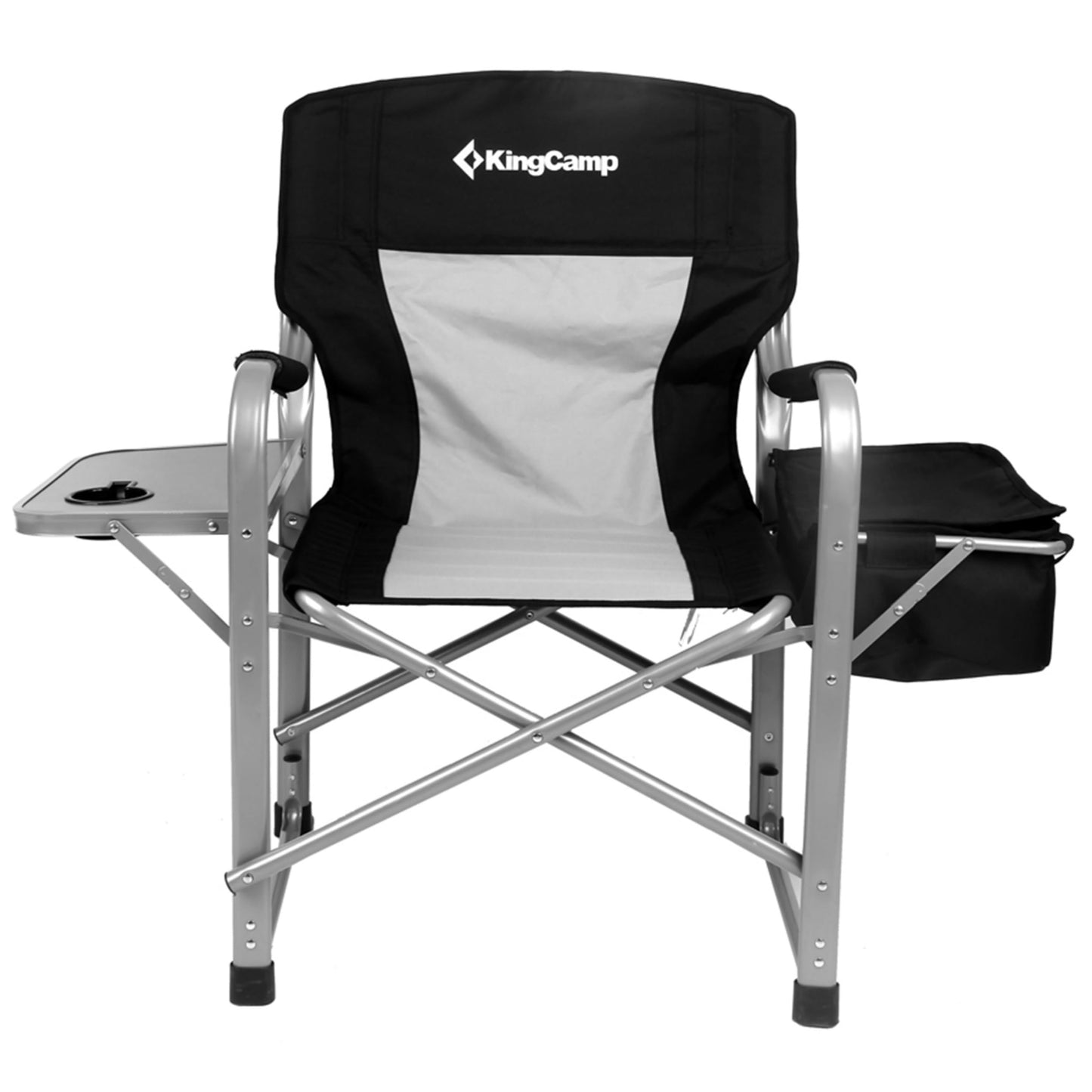KingCamp XXL Oversized Directors Chair with Side Table, Folding Camping Chairs Heavy Duty 600lbs with Cooler Bag, Portable Camp Chair with Wide Seat for Hiking Fishing Lawn Outdoor and Sports