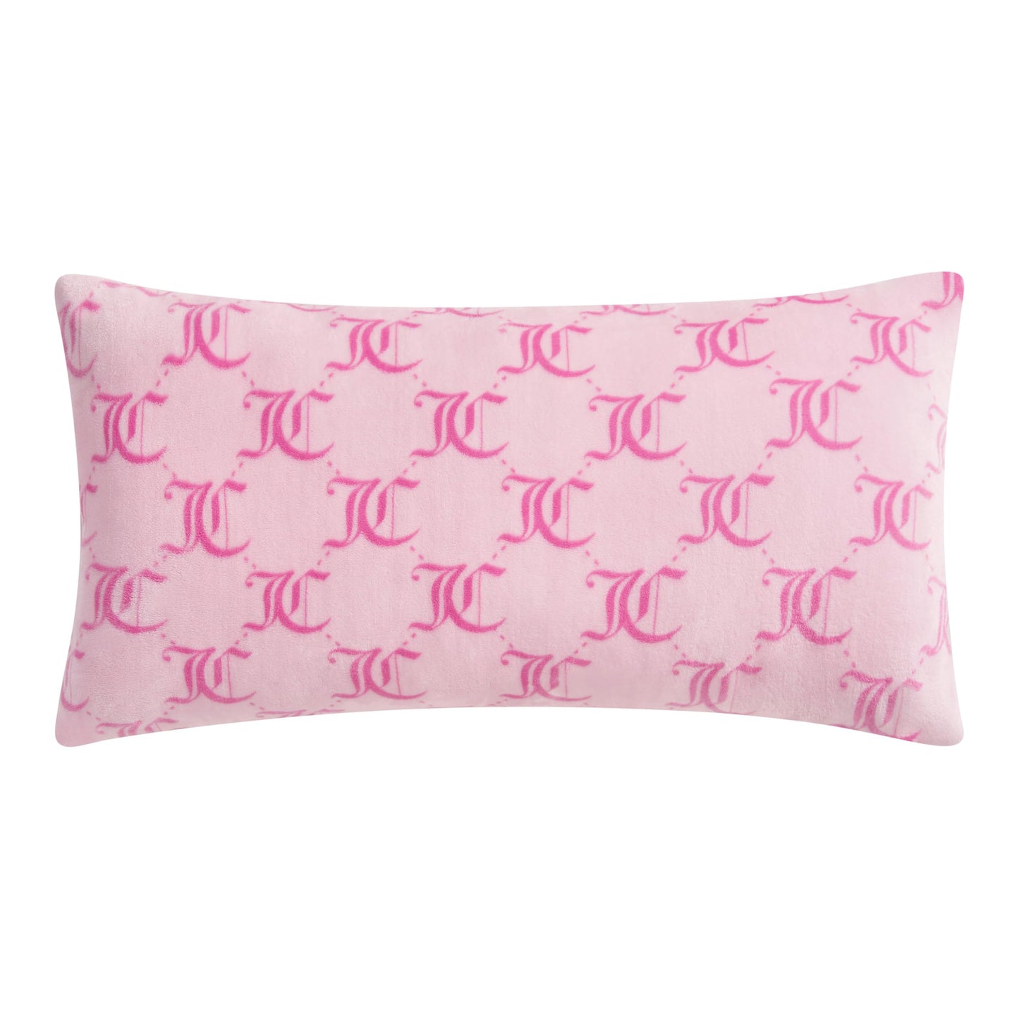 Juicy Couture 18" x 36" Plush Body Pillow, Pink Lockup Lattice