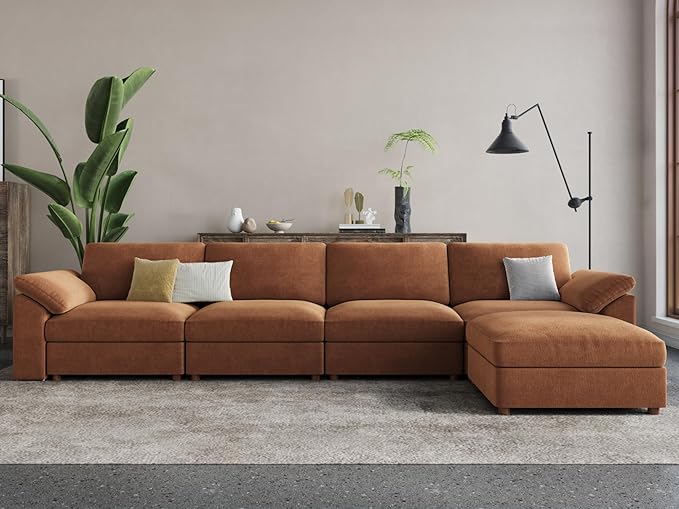 EASE MOOSE Large Sectional Modular Sofa，Large L Shape Sectional Couch Wide Deep