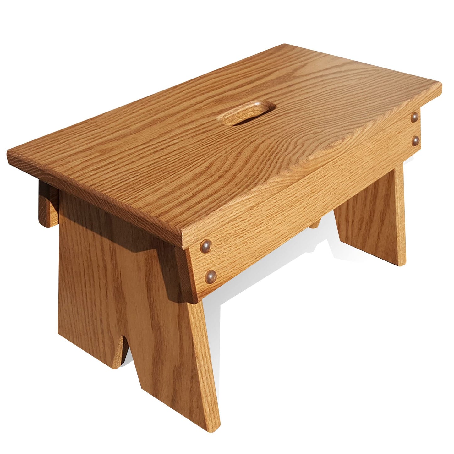 Peaceful Classics Step Stool - Amish Handmade Kids Step Stools - Bathroom, Bedroom, Living Room Or Kitchen Step Stool for Adults - Multipurpose Foot Stool Made of Solid Oak (9" High, Provincial)