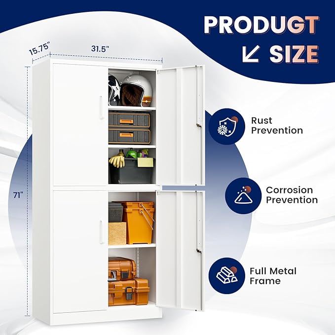 Yizosh Metal Storage Locking Cabinet
