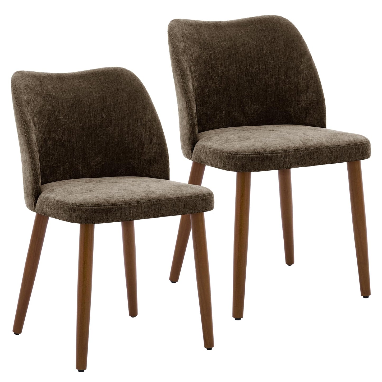 MINPINSER Dining Chairs Set of 2, Comfortable Dining Room Chairs, Modern Kitchen Chairs with Thick Cushions, Leveling Feet and Side Wing Support, Solid Wood Legs, Armless Dining Side Chairs