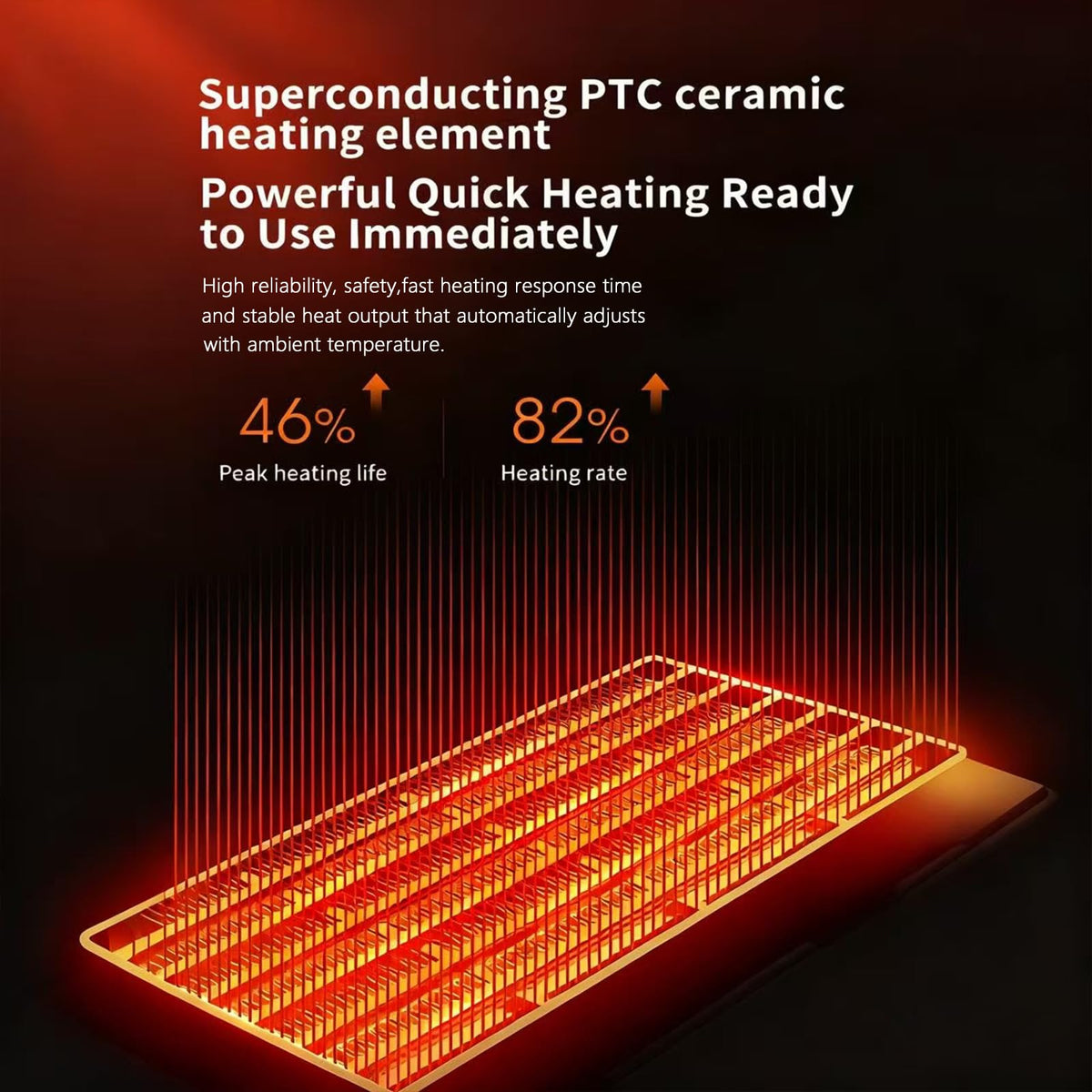 Yighlima Space Heater Indoor, 25" 1500W PTC Ceramic Heater with atomization and humidification function, 3 Modes, 3D Flame, 12H Timer, 45° Oscillating, with Remote, Tower Heater for Office Bedroom