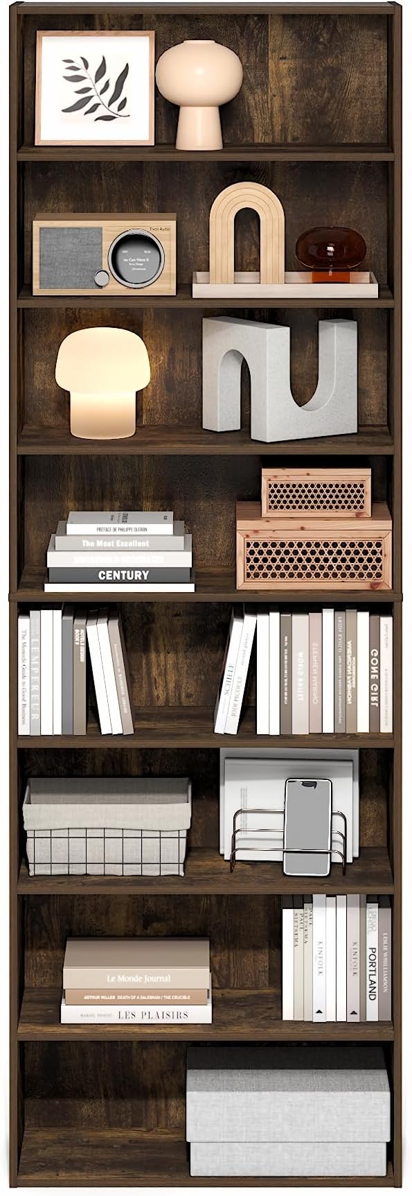 Furinno Basic Book Shelf, 8-Tier Bookcase