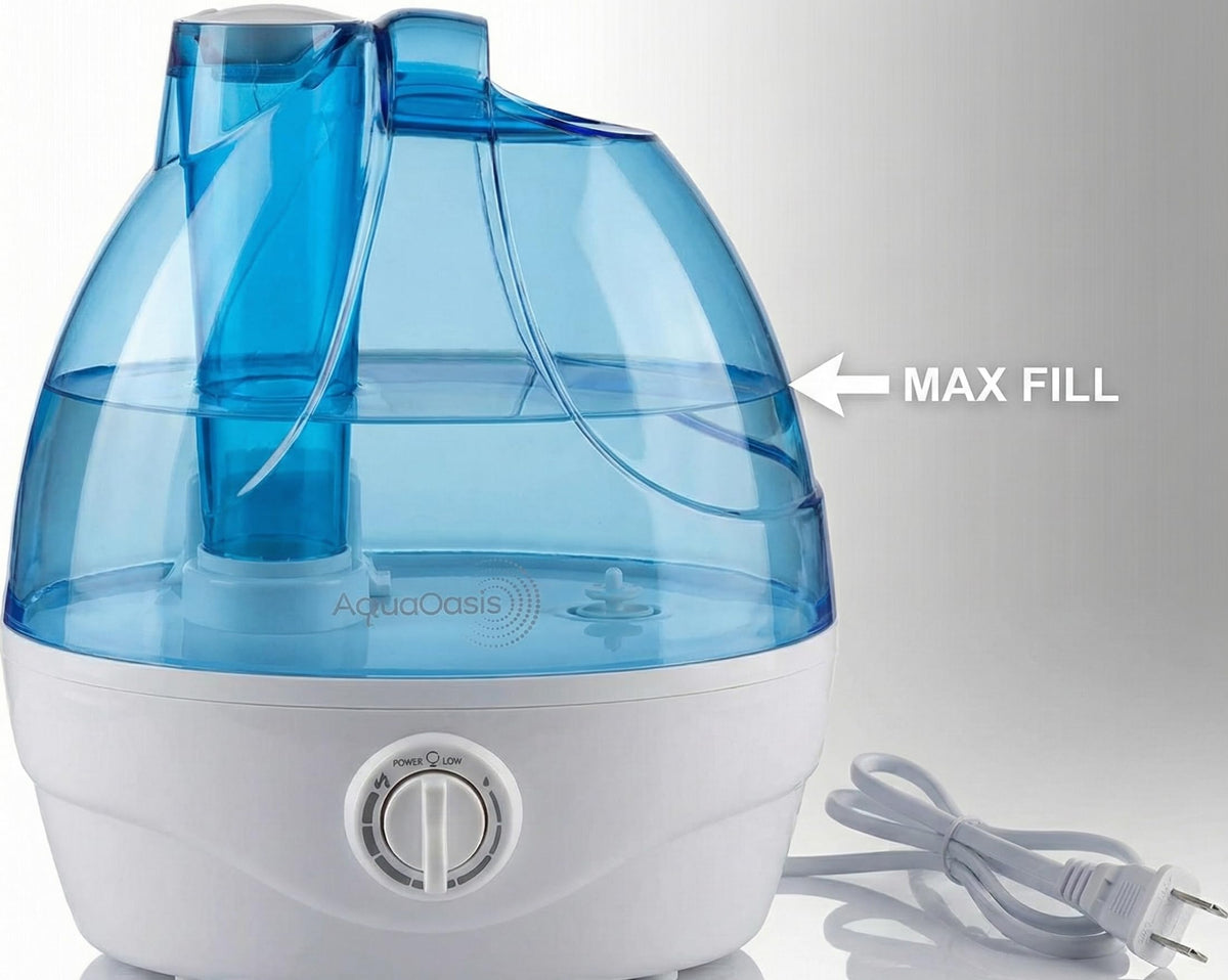 AquaOasis® Cool Mist Humidifier (2.2L Water Tank) Quiet Ultrasonic Humidifiers for Bedroom & Large room - Adjustable -360 Rotation Nozzle, Auto-Shut Off, Humidifiers for Babies Nursery & Whole House