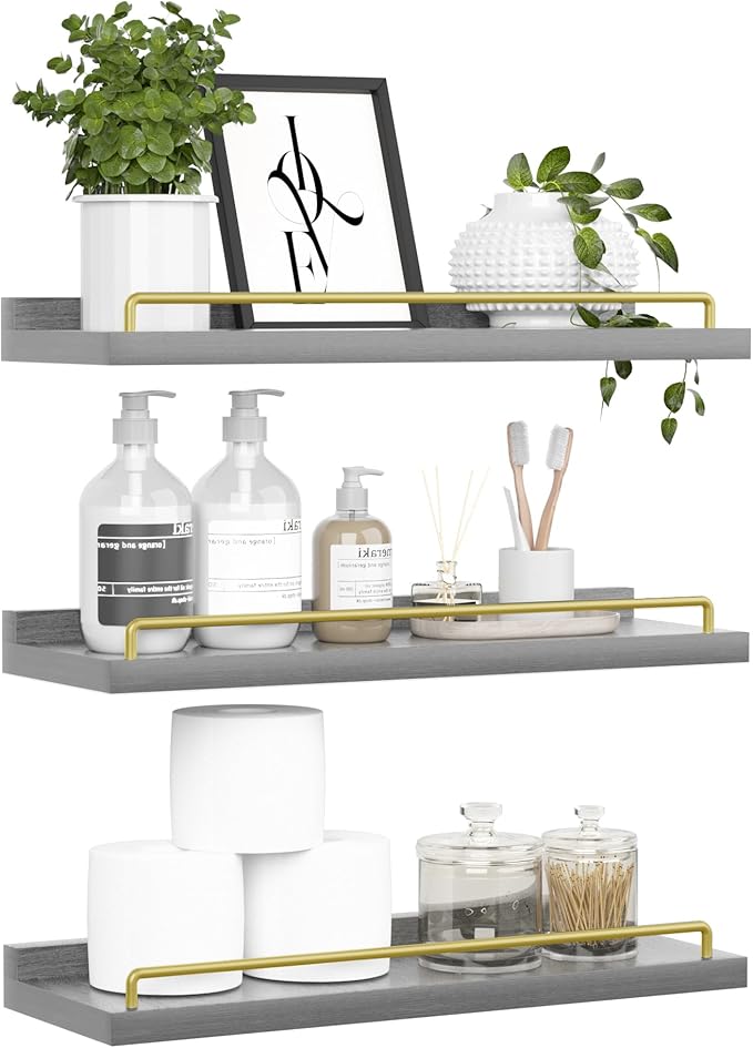 RYOFOBETTO Floating Shelves for Wall Decor, Living Room, Picture Frames