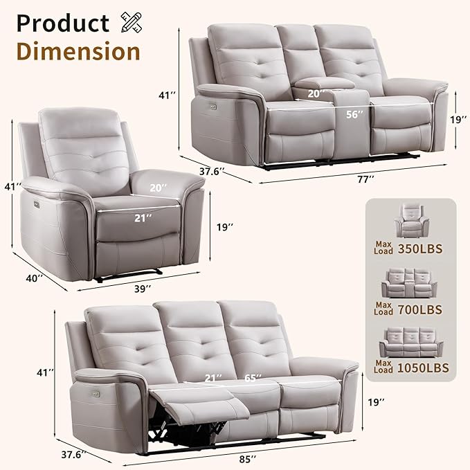 ANJ Power Recliner Chair for Adults