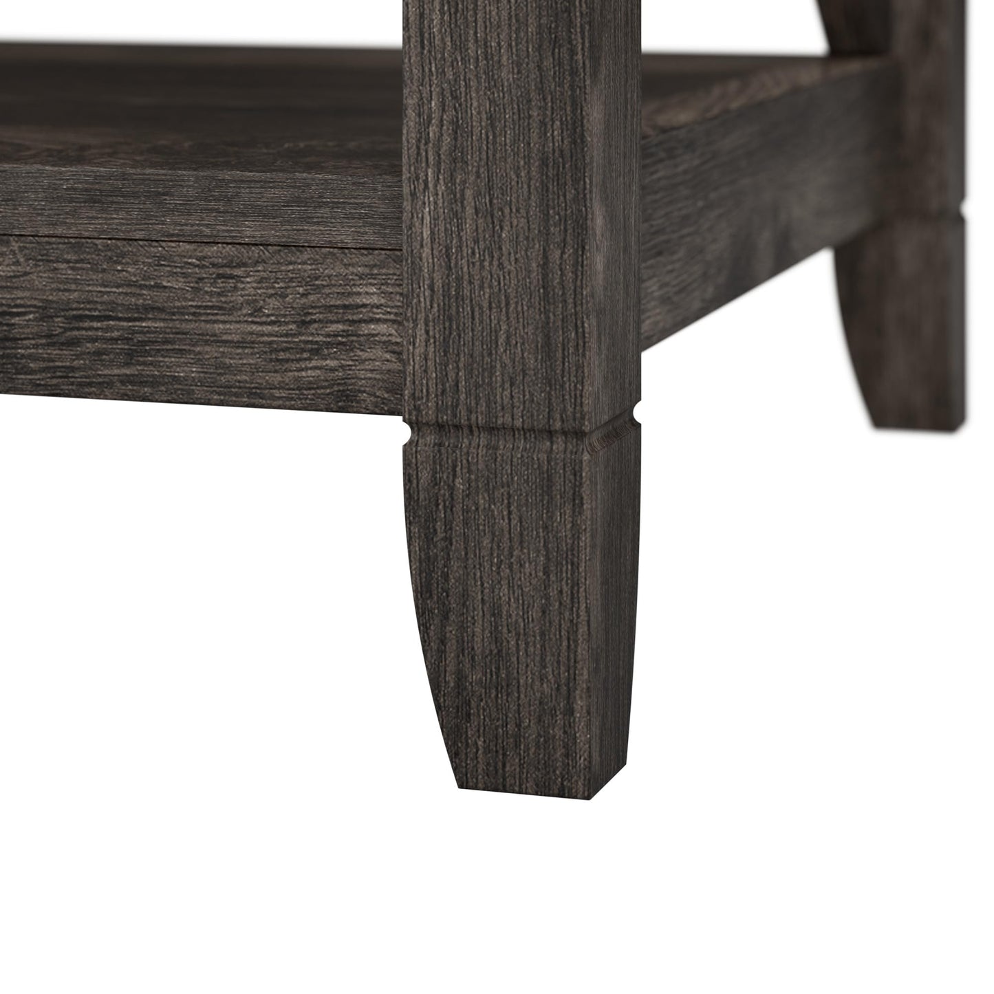 Bush Home Tall 5 Shelf Bookcase for Living Room or Home Office, Large Bookshelf, Modern Farmhouse Style, Key West Collection, Dark Gray Hickory