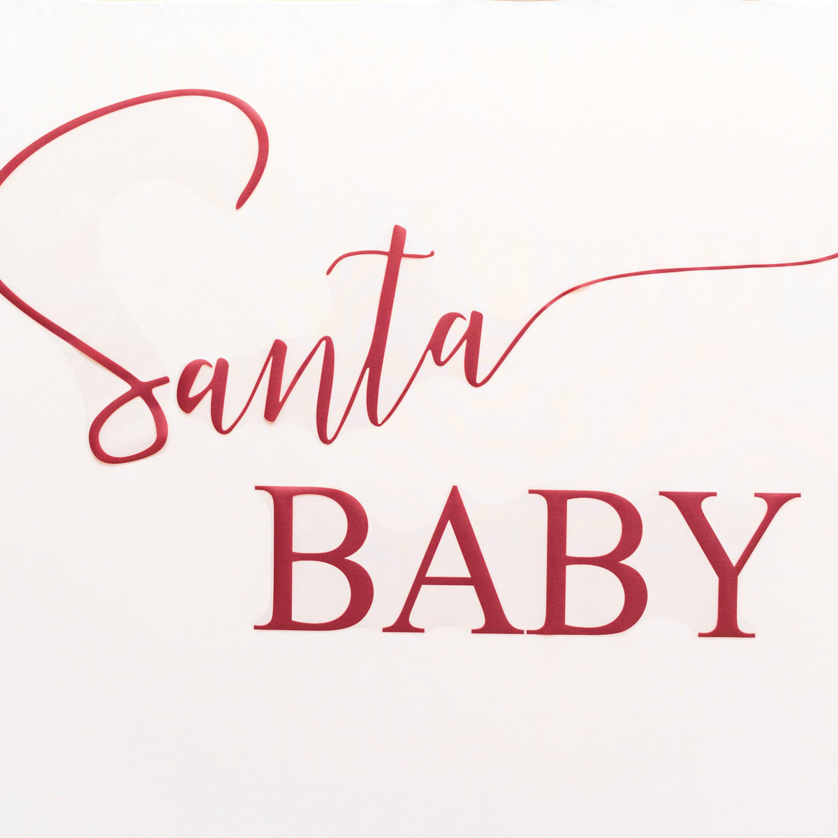 Eurteka Santa Baby Decal - Christmas Theme Baby Shower Party Decal,Merry Christmas Gender Reveal Decoration,Little Santa Party Supplies (Santa Baby Decal)