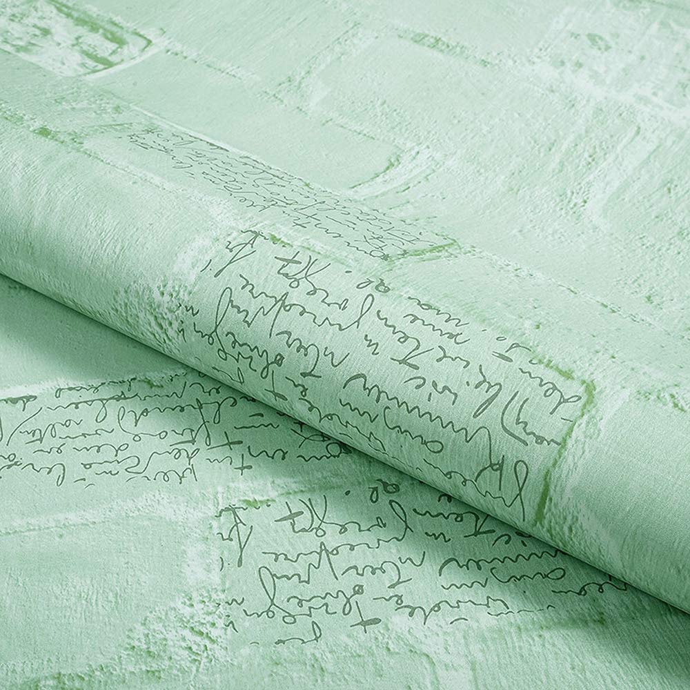 LovingWay English Quotes Drawer Liner 17.7x177 Inch Decor Classroom Wall Easy-to-Install PVC Corner Shelving Paper Green Bricks