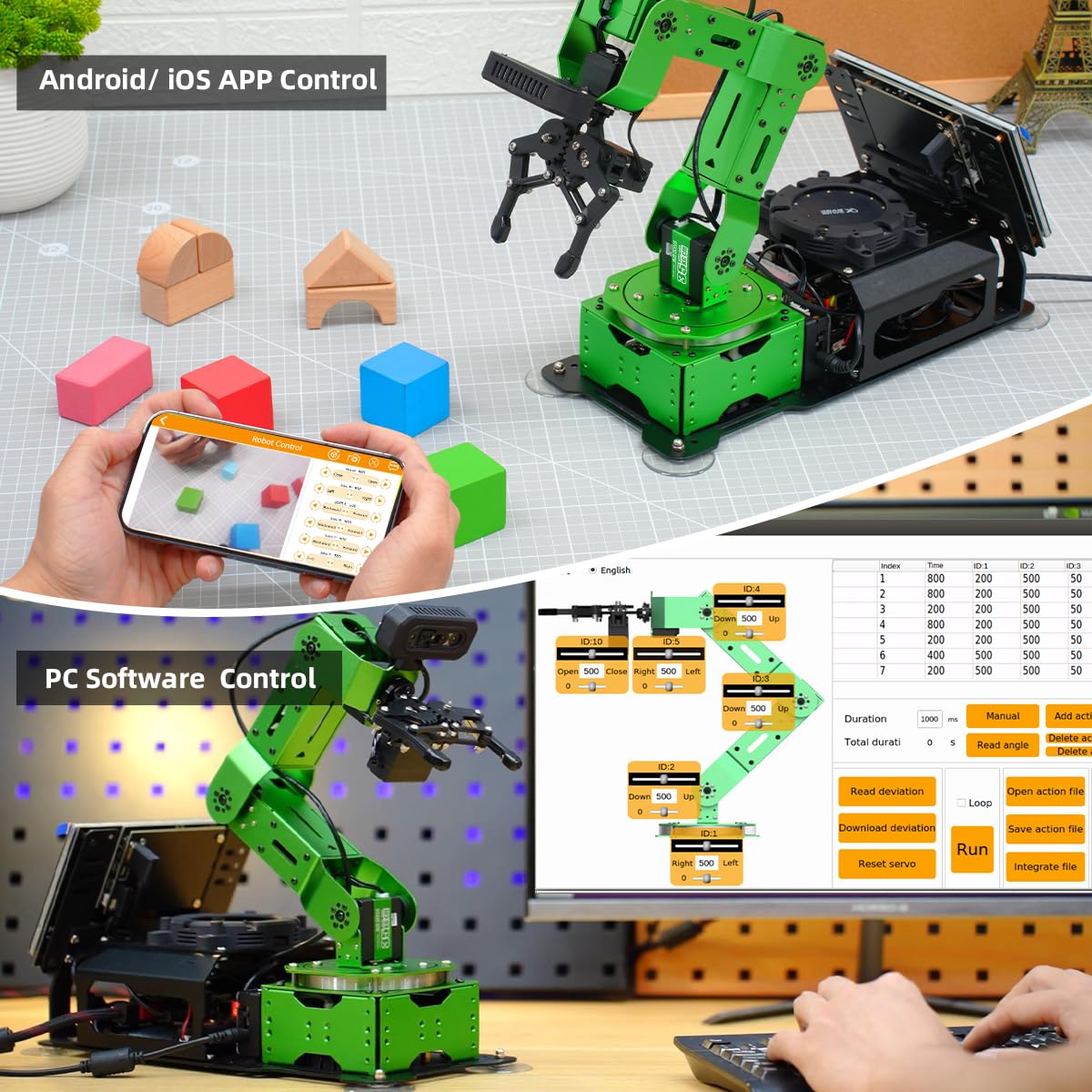 HIWONDER ROS2 ChatGPT Robotic Arm 6DOF Flexible Smart Robot Large AI Models Programming Robot Arm Kit ROS Education AI Vision & Voice Command Scene Understanding, JetArm Ultimate & Jetson Nano 4GB