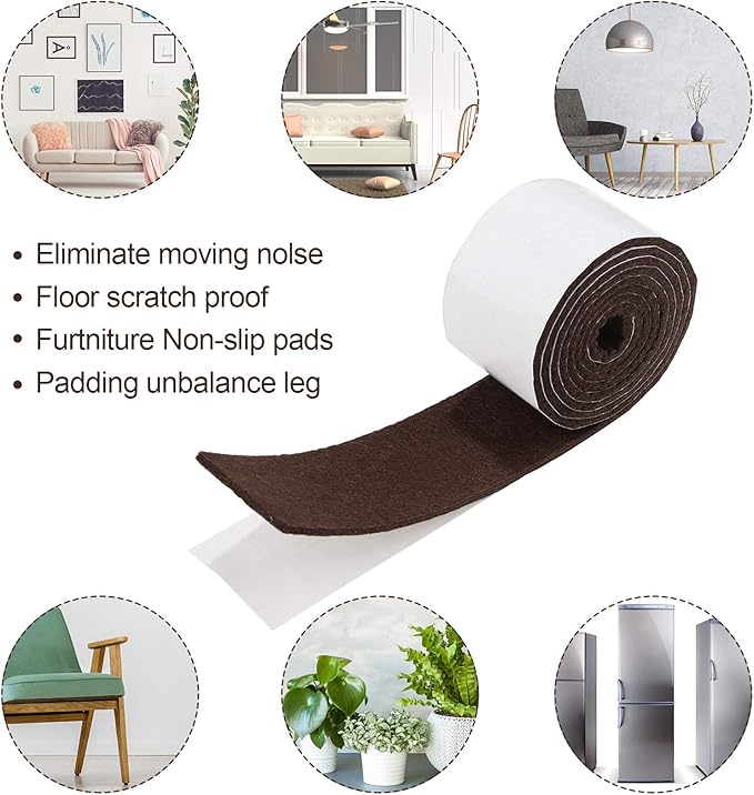 Shappy 2 Packs 120 x 2 x 0.12 Inch Felt Strips