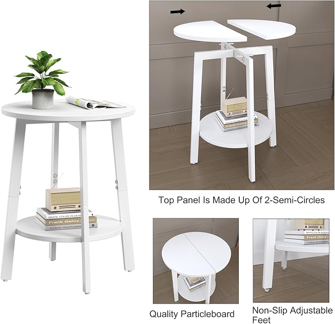 sthmec Side Table, Small Round End Table