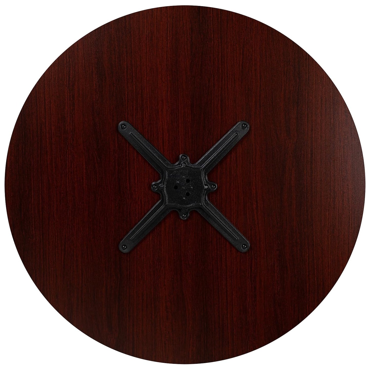 Flash Furniture Chapman 36" Round Multi-Purpose Conference Table with Cross Base in Mahogany