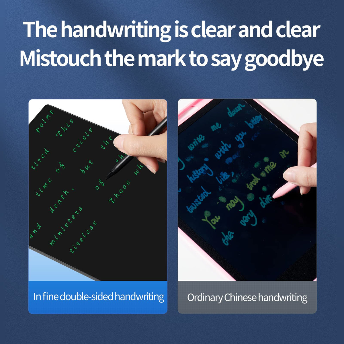 LCD Writing Tablet 11.5 Inch Double Display, Bezel-Free Two-Sided Reusable Electronic Drawing Pad with Case, Ultra-Slim Digital Notepad for Adults Kids, Electronic Scratchpad for Office School Home