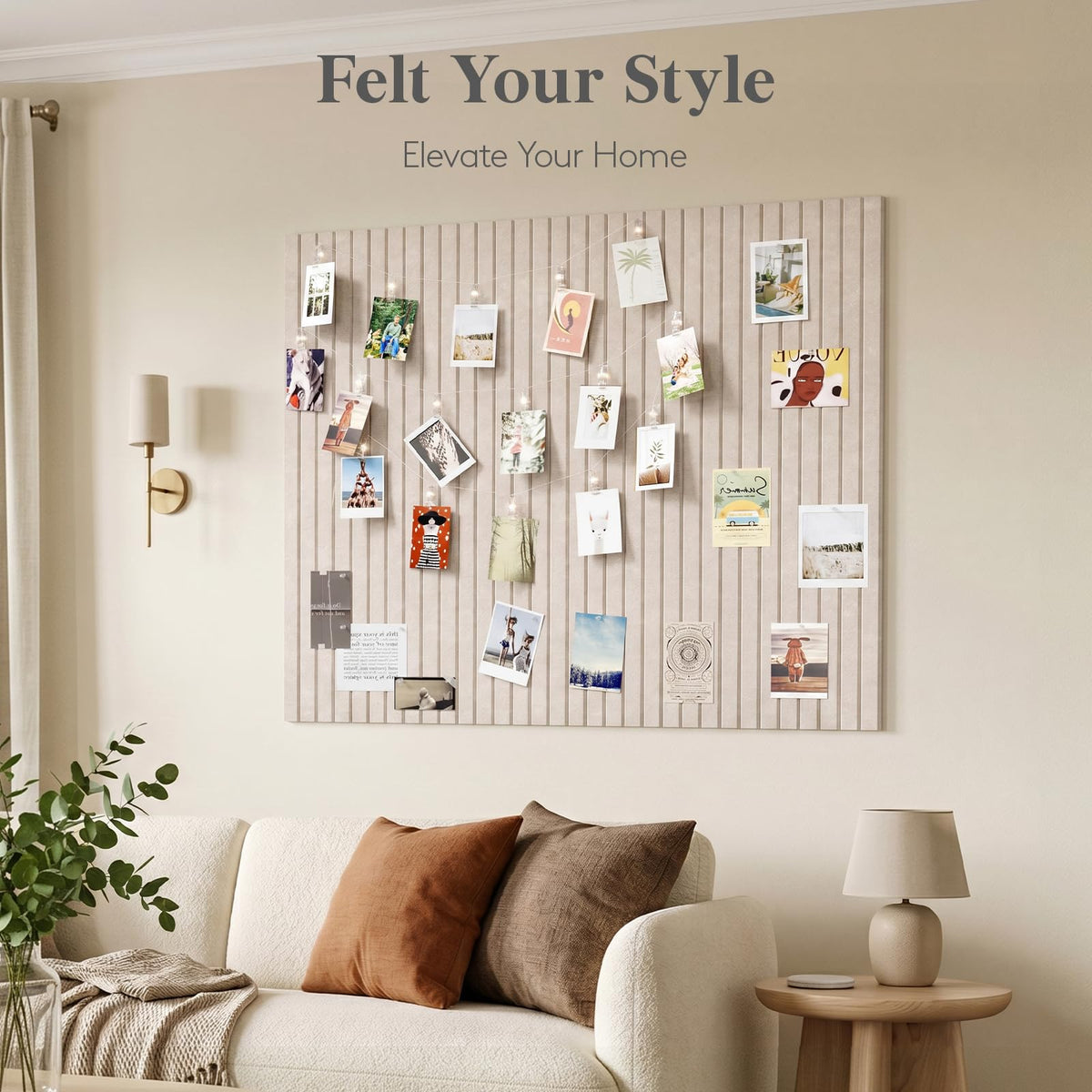 Lifewit Felt Slatted Bulletin Board, 12 Pack Self-Adhesive Panel, 48"x 36" Total Size, Cork Board Alternative, Pin Message Board with 30 Pushpins for Room and Office Decor, Home, Dorm, Purple